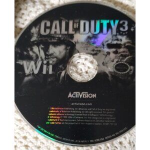 Call Of Duty 3 Nintendo‎ Wii Game Disc Activision 2006 Disc only